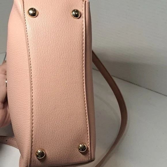 NWT Chic Pink Leather Crossbody Bag with Adjustable Strap By Moda Luxe - Picture 6 of 11